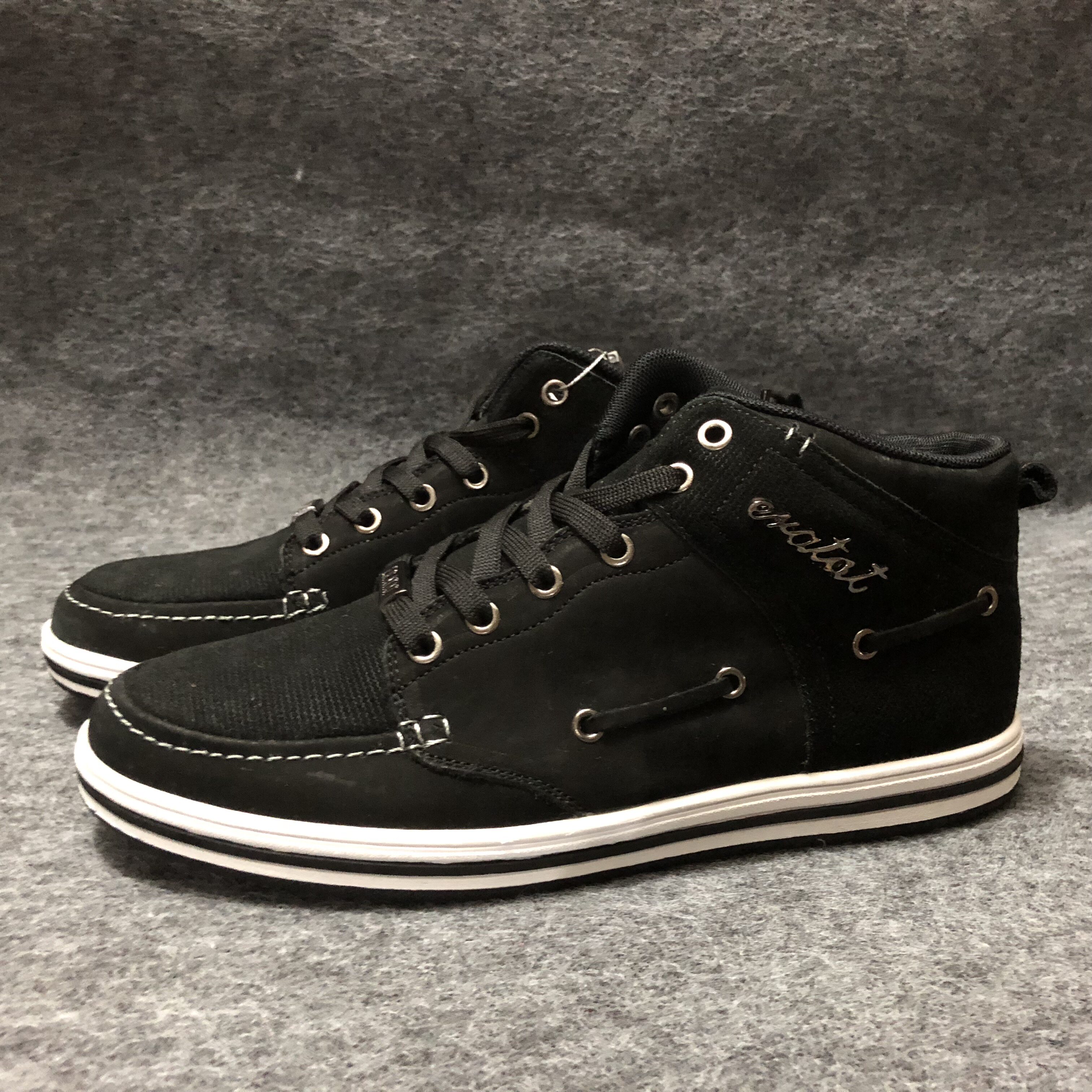 Foreign Trade Single Spring Autumn Men Genuine Leather Casual Shoes Non-slip High Cylinder Board Shoes 100 Hitch Sneakers Travel Shoes