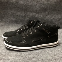 Foreign trade single spring and autumn mens leather casual shoes non-slip high-top board shoes Joker sports shoes