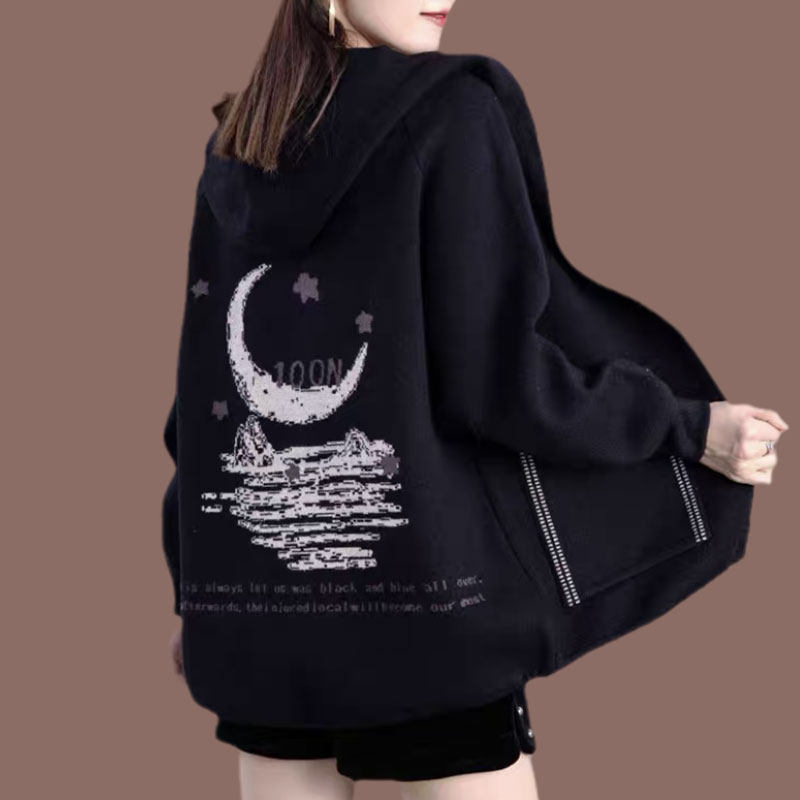 Hengyuanxiang autumn and winter thickened warm woolen coat women's 2022 fashion moon loose large size wool coat tide