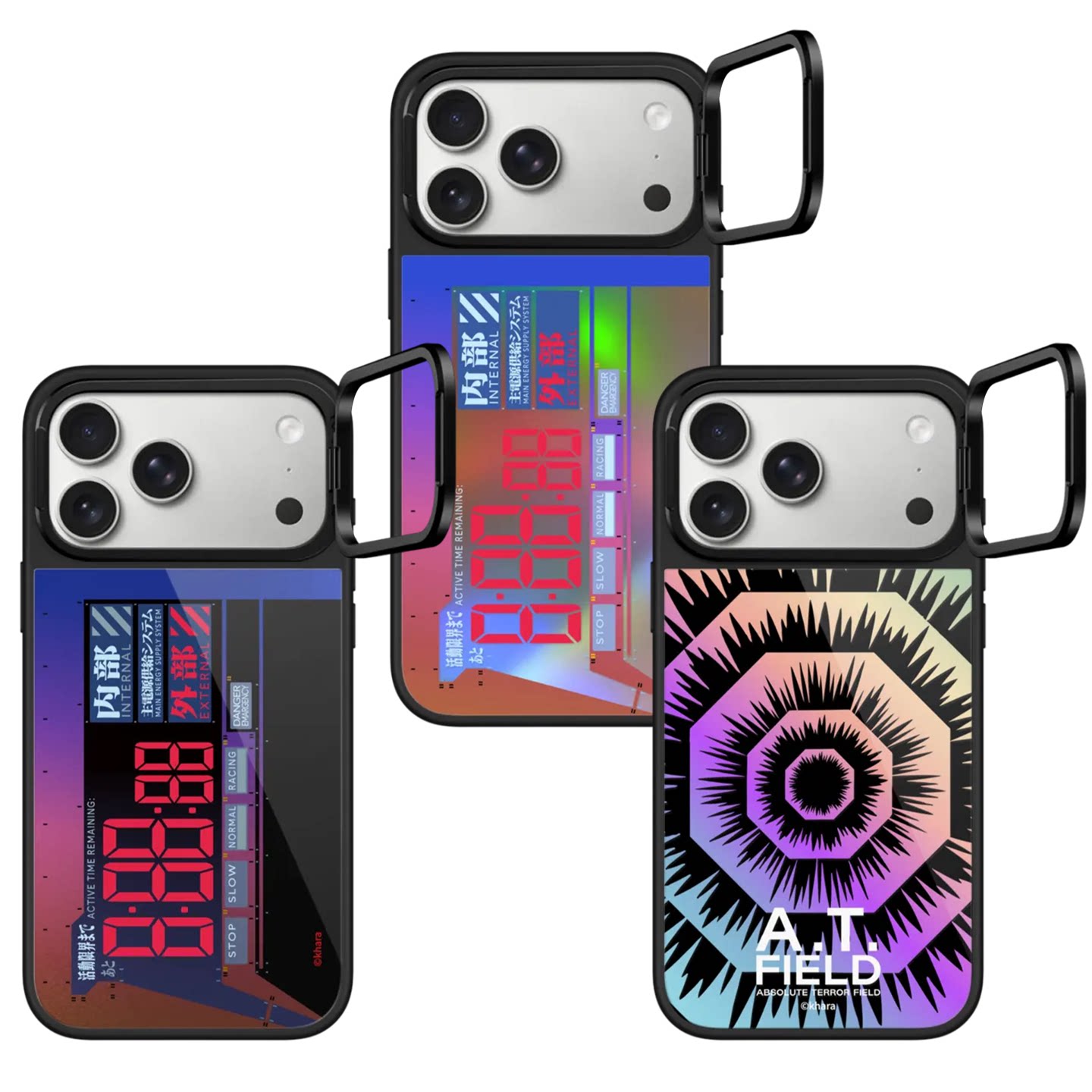 Evangelion Purple Green Shinji Asuka Unit-01 MagSafe Kickstand iPhone Case