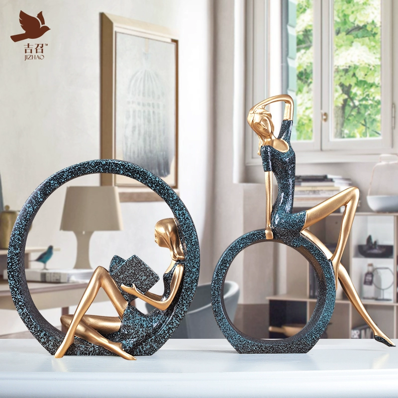 Châu Âu OK Cô gái Trang trí sáng tạo Trang trí nội thất Phòng khách Tủ rượu Tủ rượu Thủ công mỹ nghệ Phòng ngủ Trang trí cá nhân - TV