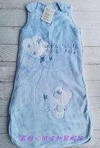 Foreign trade boy pure cotton plus cotton double vest style sleeping bag pure cotton Neri anti-kick by zipped shoulder button