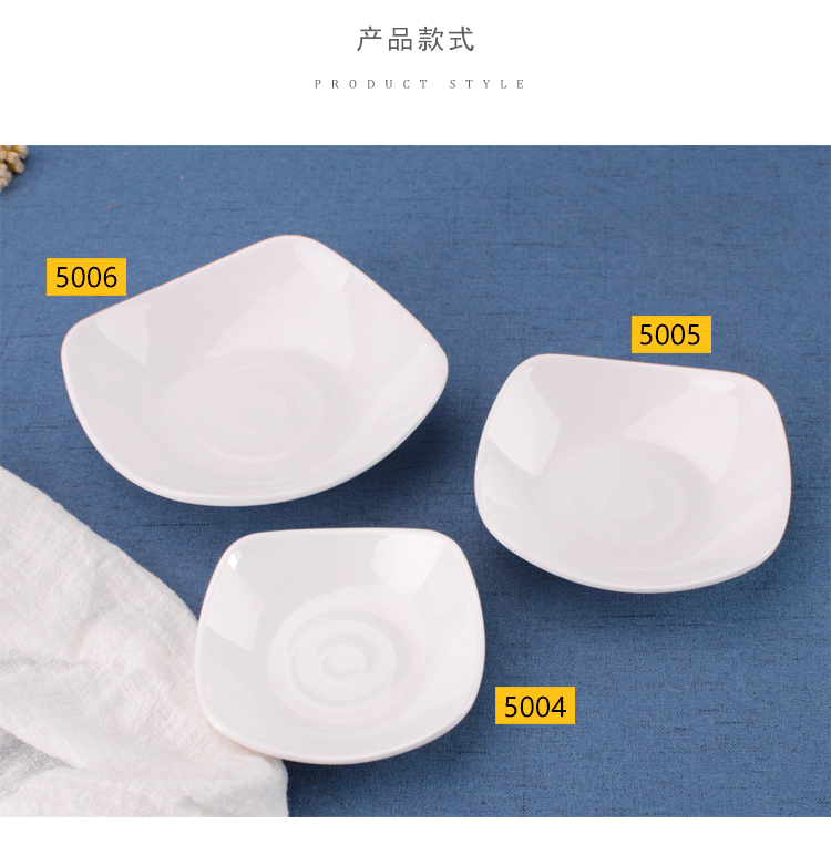 Đĩa nhựa tròn màu trắng dĩa món ăn nhỏ món ăn melamine nước sốt món ăn món ăn bộ bát đĩa đẹp