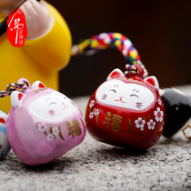Shangtianzhu Faxi Temple Fu bell pendant cat love pendant mobile phone chain key chain bag pendant