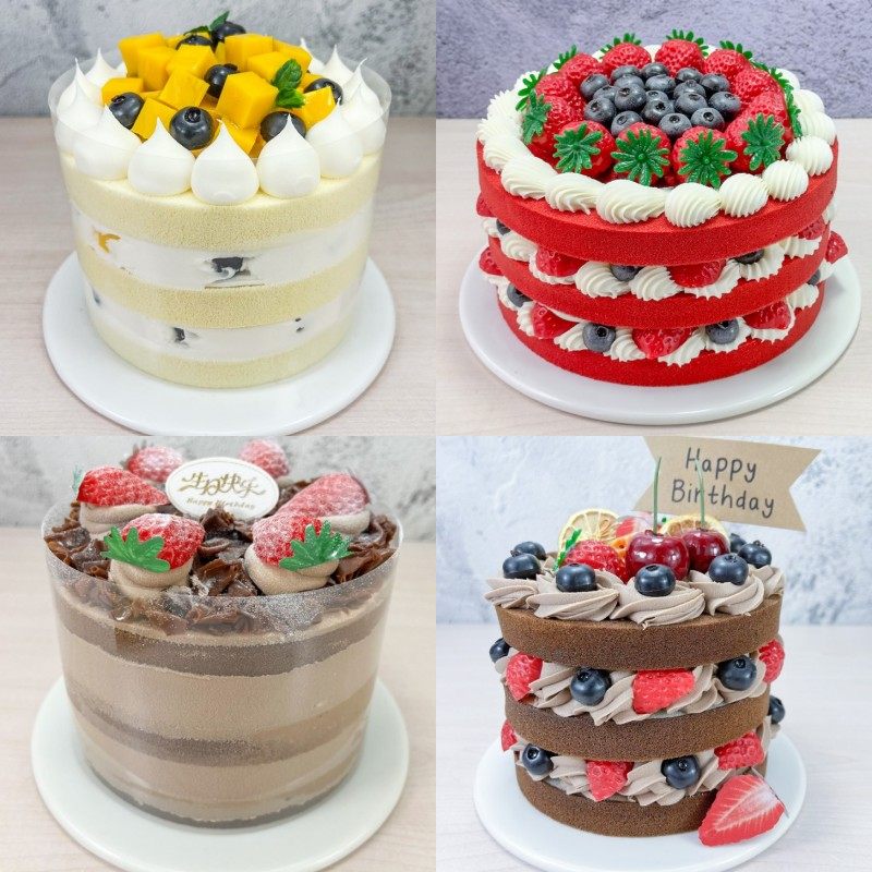 Cake model simulation 2023 new naked cake fruit European plastic samples popular window display custom products