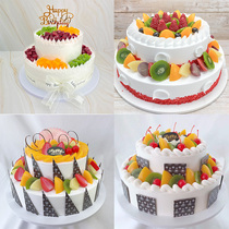 New popular two-layer simple 10-inch 6-inch European fruit simulation cake model custom window samples