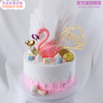 2020 new net red cartoon flavored bird swan idea popular fake cake model simulation custom shop window samples