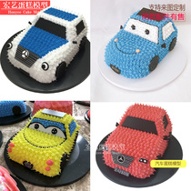 New net red car cartoon children's birthday cake model sample simulation custom popular window decoration