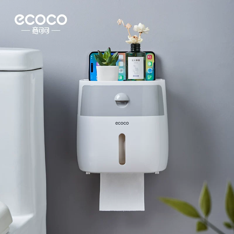 Коробка для туалетной бумаги Ecoco, держатель рулона туалетной бумаги, настенная коробка для туалетной бумаги в ванную