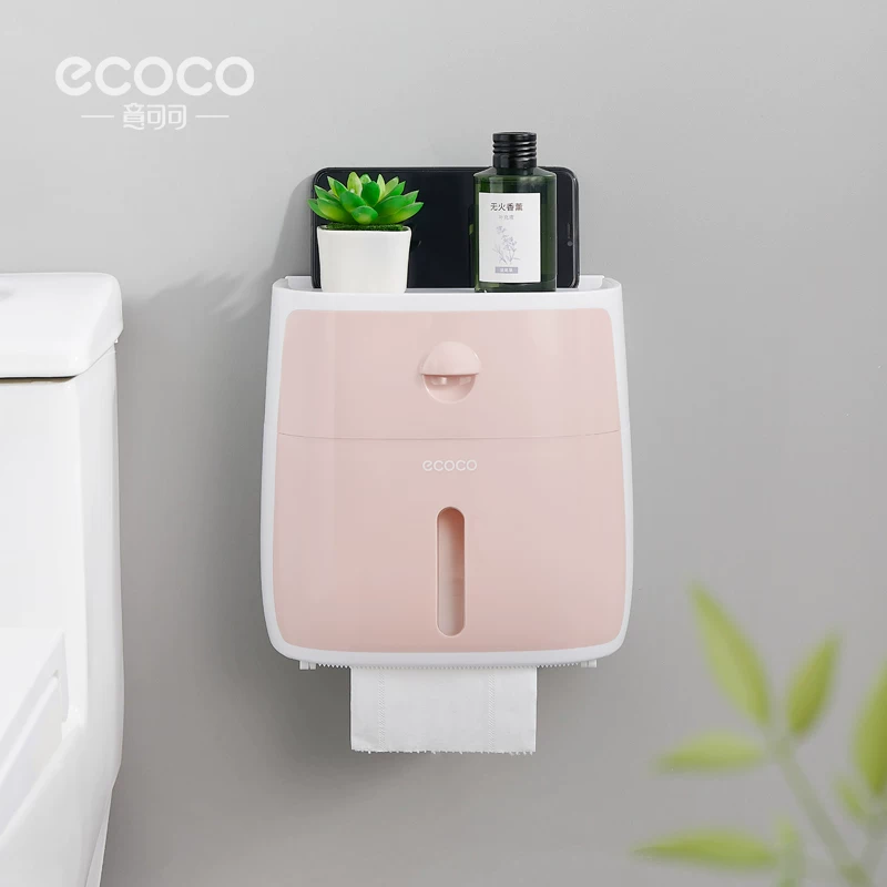 Коробка для туалетной бумаги Ecoco, держатель рулона туалетной бумаги, настенная коробка для туалетной бумаги в ванную