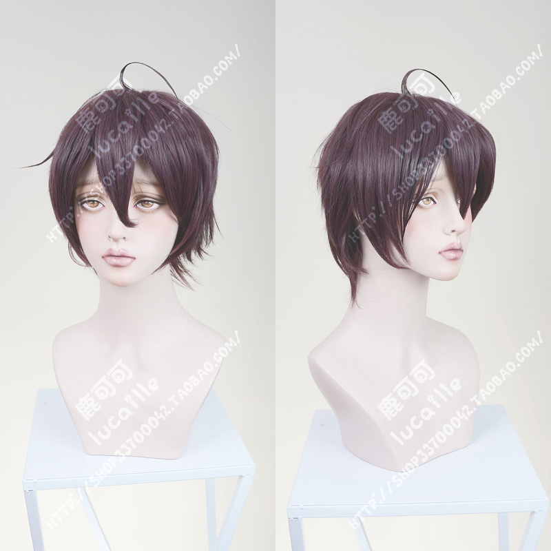 你遭難了嗎 鈴森明日香菸灰紫棕呆毛蓬鬆翻翹女款cosplay假髮 你遭難了嗎 鈴森明日香菸灰紫棕呆毛蓬鬆翻翹女款cosplay假髮