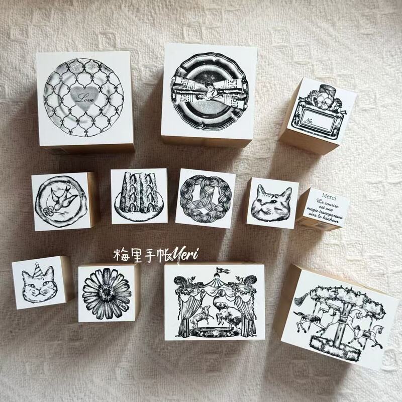 [in Stock] Japan Gobe×Afternoon Tea Collaboration Wooden Stamp Gobe Stamp Journaling Supplies