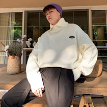 (cuibuju picks up Spike) big high collar lapel knitted sweater sweater