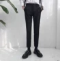 Cửa hàng nam Hàn Quốc miễn phí nóng chín điểm quần đen đơn giản, quần bé trai thon chân mỏng phù hợp với quần Anh quần tây nam
