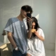 Cuibuju / 18ss bốn mùa màu cơ sở áo thun nam phiên bản Hàn Quốc của mùa hè lỏng lẻo cotton tay ngắn áo thun polo nam