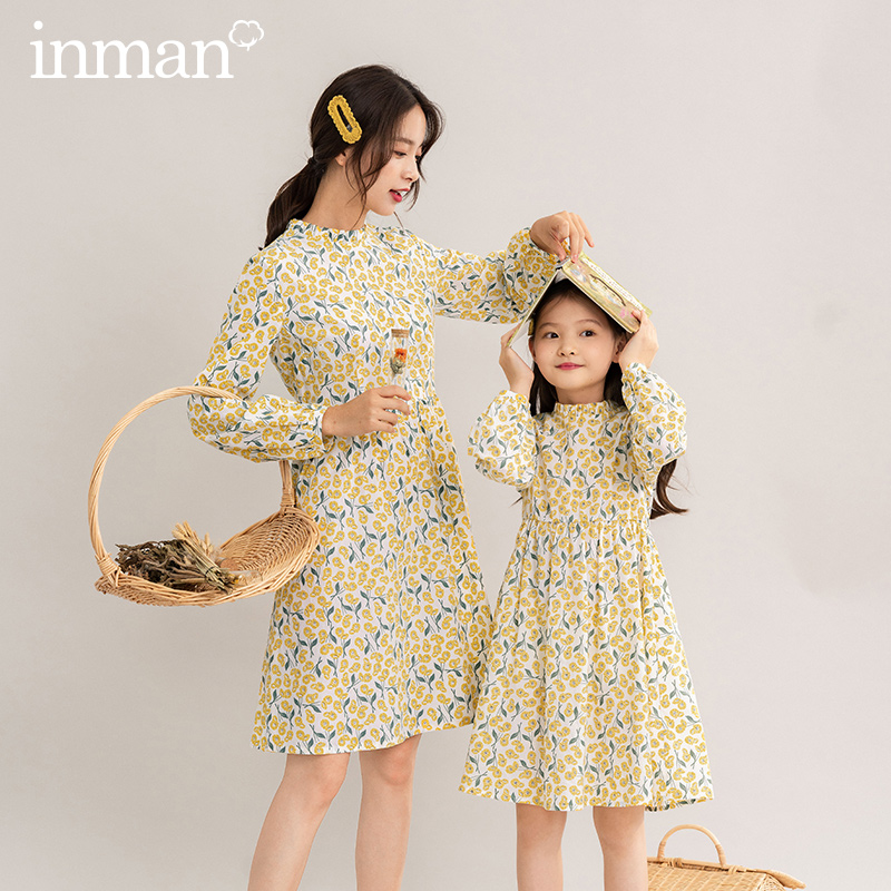 Inman Children's Clothing Girl Spring Dress 2022 Parents - Child Dress Spring and Autumn Children's Crush Dress