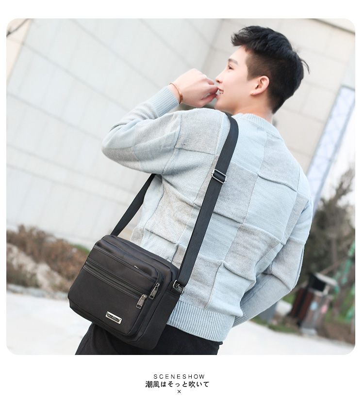 Túi nam Oxford vải nam túi chéo vai túi nylon túi vải không thấm nước nhỏ vuông túi Messenger túi đeo nam