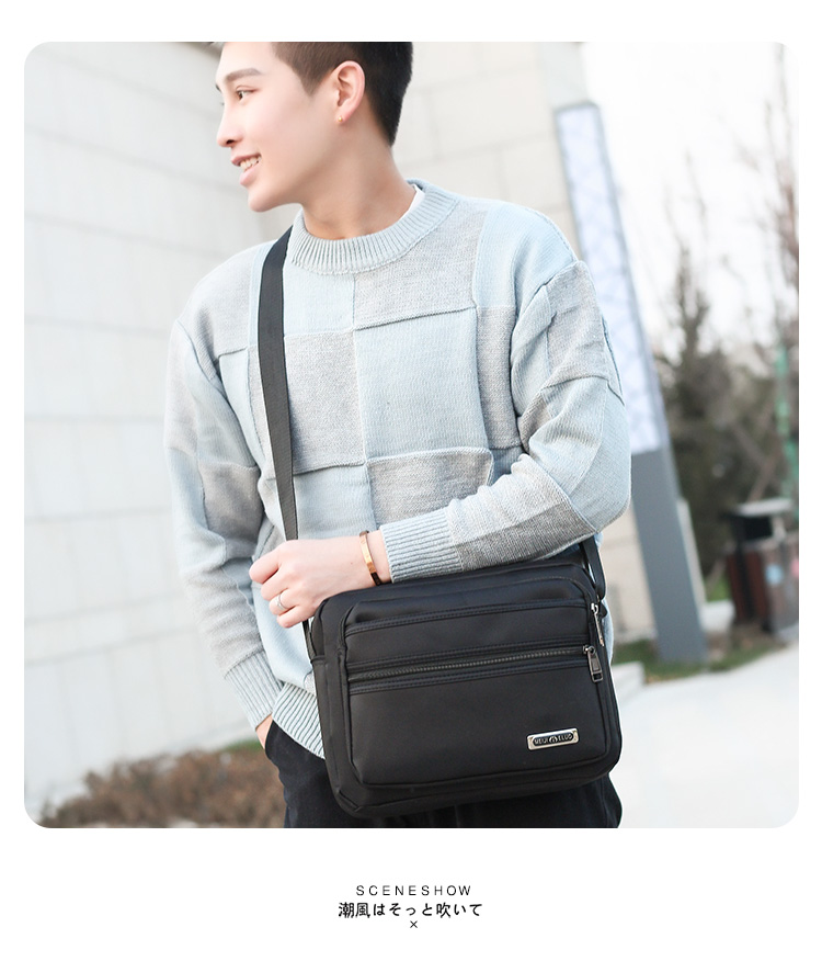 Túi nam Oxford vải nam túi chéo vai túi nylon túi vải không thấm nước nhỏ vuông túi Messenger túi đeo nam