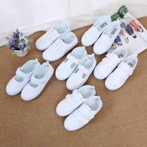 Детская белая тканевая белая обувь для раннего возраста, спортивная обувь подходит для мужчин и женщин