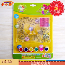 Childhood Memory Photo Frame Light Transmission Painting Children Puzzle Color color Painted Color Toy Painted with Desktop Decoration 135g