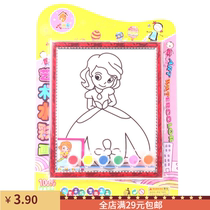 Childrens art hand-painted painted fine square children puzzle handmade DIY kindergarten early to teach a parent-child toy