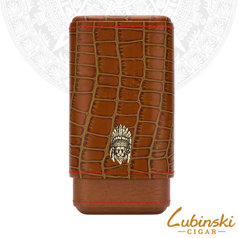 Rubinski's new three-piece leather cigar holster high-end personality fashion portable cigar set with gift box