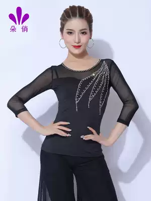 Duo Qiao Latin dance practice women's coat mid-sleeve new modern dance Waltz dance costume professional national standard dance