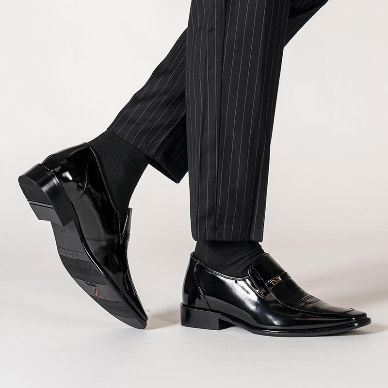 Men's Patent Leather Business Formal Shoes, Korean Casual Men's Shoes, Height-Increasing Patent Leather Wedding Shoes 830-22 Men's Patent Leather Business Formal Shoes, Korean Casual Men's Shoes, Height-Increasing Patent Leather Wedding Shoes 830-22