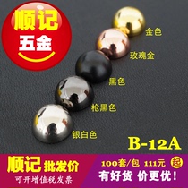 Shn. B- 12A 12mm Brass Mushroom Nail Punk Spikes Rivet Bag Wicker 100 Bag