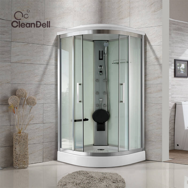 [Upgraded Model] Stainless Steel Integrated Shower Room Curved Fan-Shaped Bathroom Integrated Bathroom Home Shower Room