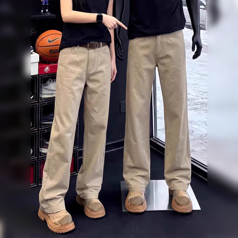 High-End Khaki Casual Pants for Men, 2026 New Summer Thin Style, Straight-Leg Slightly Flared Dress Pants, Trendy Men's Style