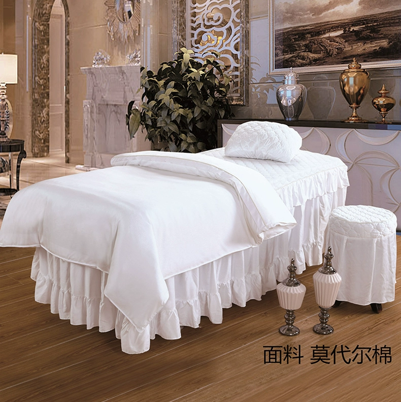 vẻ đẹp quảng cáo salon Beauty khăn trải giường denim thẩm mỹ viện bedspread và liệu pháp xoa bóp vận chuyển massage giường bìa - Trang bị tấm