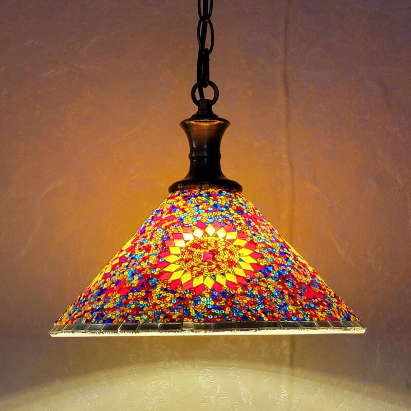 Exotic Southeast Asian Turkish Classical Living Room Homestay Retro Clubhouse Xinjiang Restaurant Coffee Light Luxury Single-Head Pendant Lamp