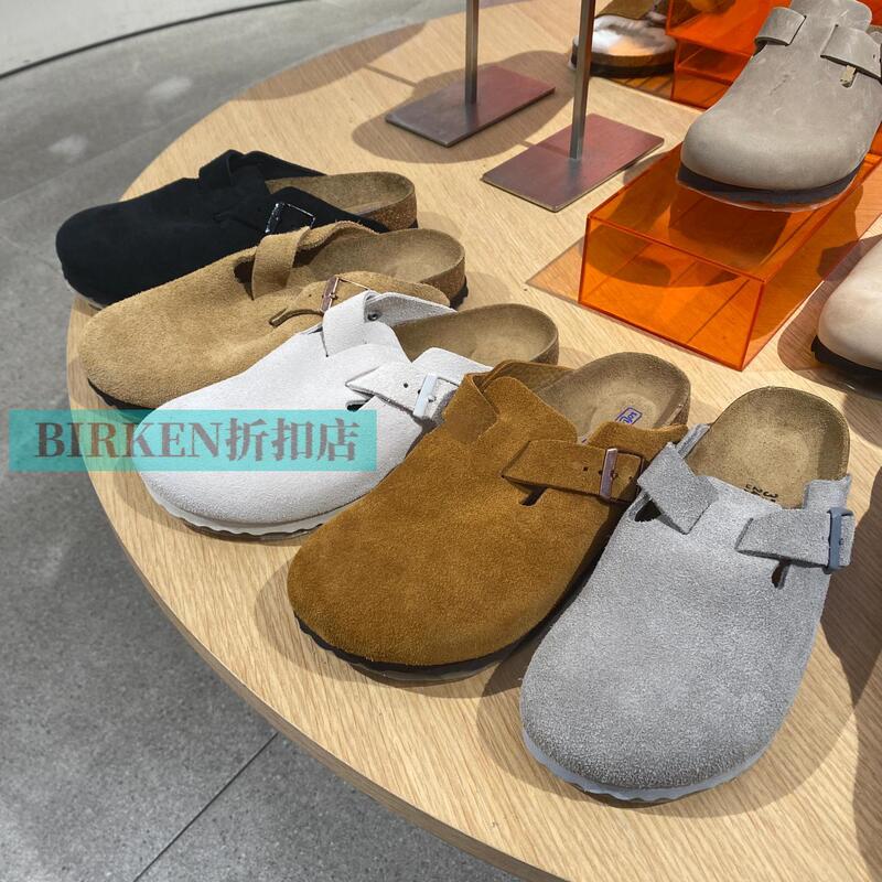 Domestic In-Stock Goods | Official Genuine Product | Birkenstock Closed-Toe Half-Slipper Summer Genuine Leather Outdoor Cork Sandals for Men and Women Domestic In-Stock Goods | Official Genuine Product | Birkenstock Closed-Toe Half-Slipper Summer Genuine Leather Outdoor Cork Sandals for Men and Women
