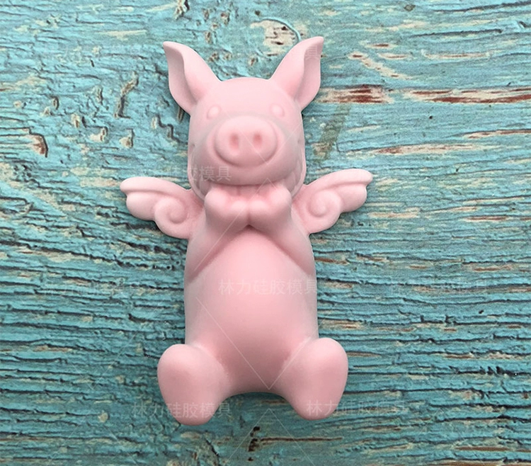 Hàn Quốc Angel Flying Pig Hương liệu thạch cao Khuôn DIY Handmade Pig Pig Pig Pig Pig Pig