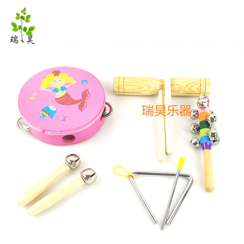 Orff nhạc cụ kết hợp đồ chơi trẻ em bộ gõ trợ giảng dạy nhạc giáo dục sớm đồ chơi gỗ