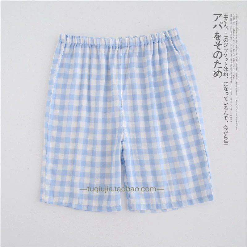 Mùa hè cotton quần short đôi gạc quần pajama cộng với phân bón XL chất béo MM200 kg điều chỉnh nhà quần phụ nữ mang thai