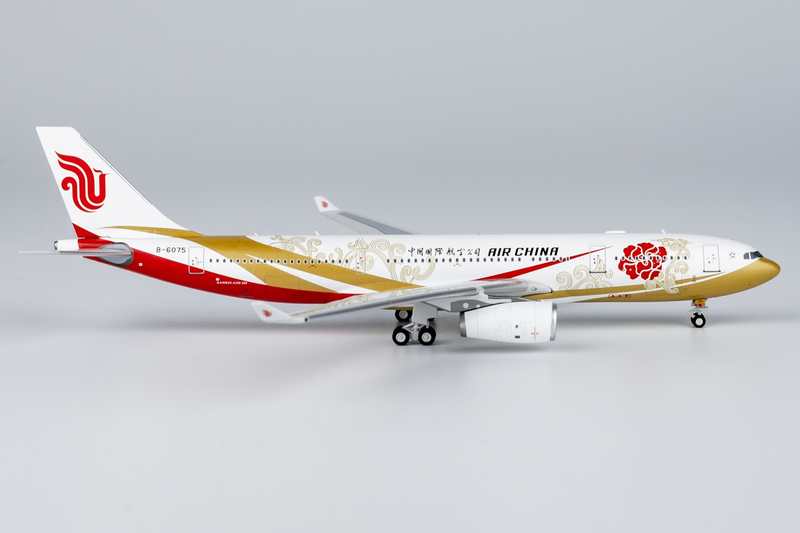 In Stock Ng Brand 1:400 China International Airlines A330-200 B-6075 Purple Gold Aircraft Model