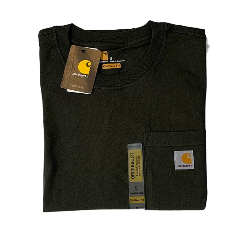 Спортивная майка Carhartt K87 Summer Pocket T -shirt мужская нижняя рубашка свободная рабочая короткие рукава