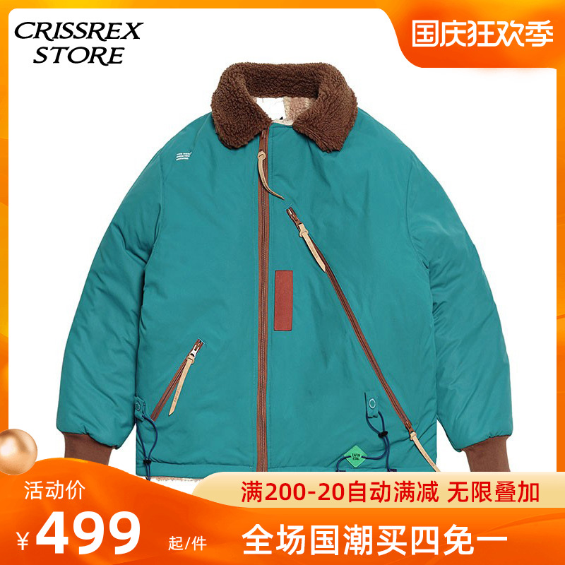 Crissrex Store EAFINETAL Reversible Thickened Sherpa MA1 Cotton Workwear Jacket