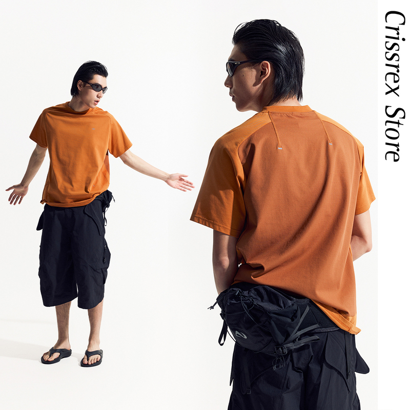 Crissrex Store Norybrand Sports Running Outdoor Patchwork Quick-Drying Solona Cool-Feeling Short-Sleeve