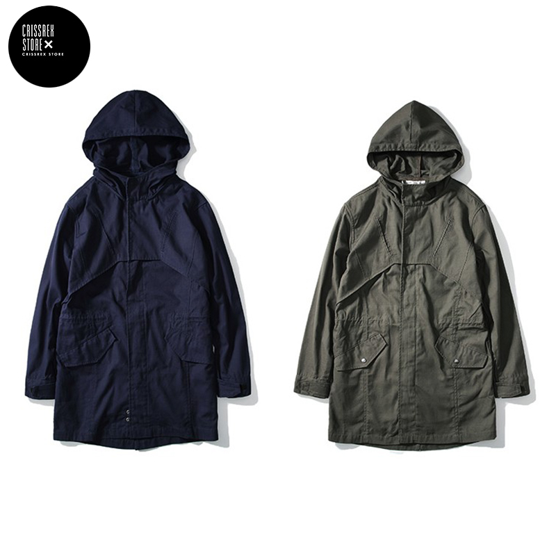Rare Denim 轻·定制 立体拼接多功能中长款防风帆布大衣 RJX