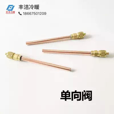 Refrigerator air conditioner check valve fluorination nozzle needle valve red copper check valve air conditioner refrigerator refrigeration filling accessories