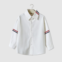 Childrens clothing 2024 new Korean style boys shirts long-sleeved childrens shirts boys tops trendy middle-aged and older children in autumn