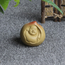 Yixing purple sand tea pet boutique original ore purple mud section mud handmade ceramic pottery tea ceremony decoration small gourd
