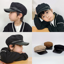 Childrens hat tide Spring and Autumn new boys and girls Japanese octagonal hat hairy beret foreign atmosphere Korean painter hat