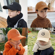 Childrens hat male tide autumn and winter new middle and big boy girl baby plush baseball cap parent-child hat