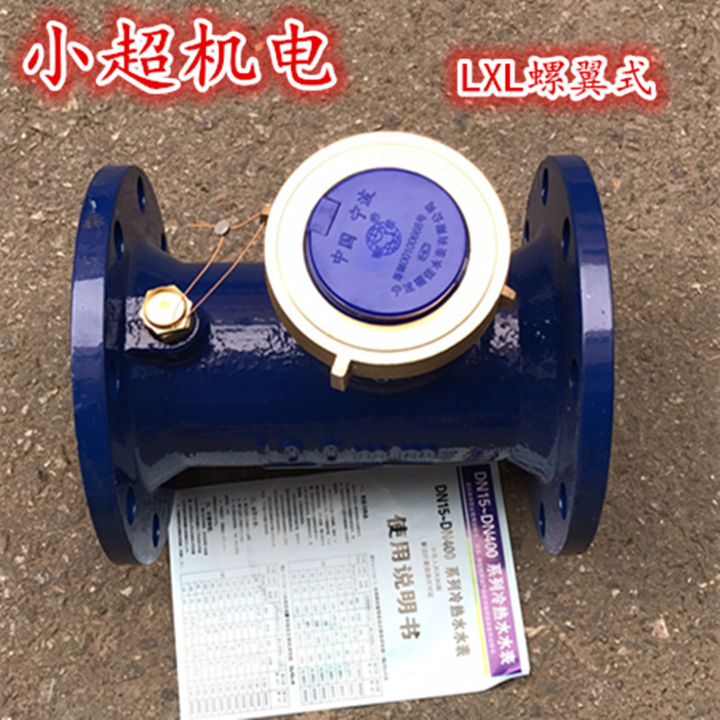 LXL-DN80 100 125mm 3 4 5 inch screw wing horizontal flange water meter for cold water and hot water industry