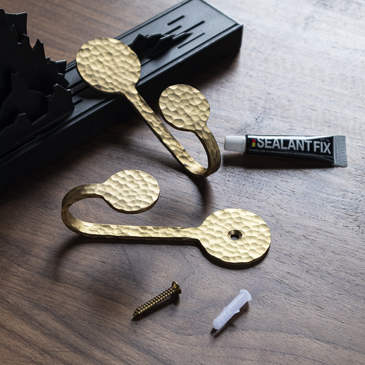 Minimalist Space Brass Hook Pure Copper Designer Clothes Hook Living-room Genguan Kitchen Hammer hand for metal hook