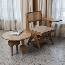 JO WORKS Chandigarh Classic Vine Chair Series Multipurpose Writing Tablet Backrest Single Chair Tea Table Combination